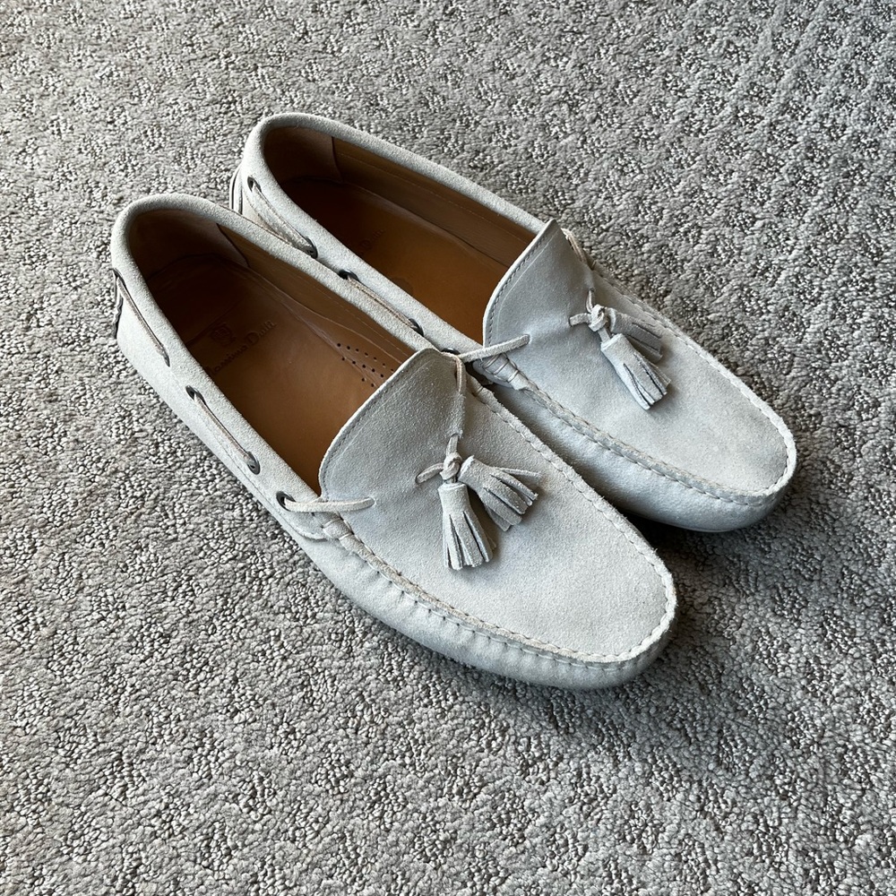 Massimo Dutti Cream Loafers with Tassels